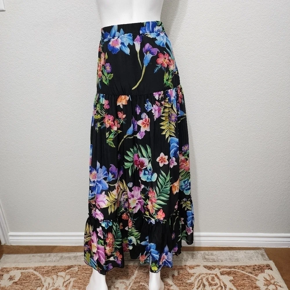 Johnny Was Aruba Ophelia Floral Skirt Size S